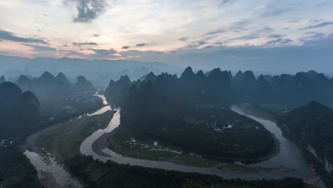 Los-más-hermosos-paisajes-en-China,-guilin-paisaje