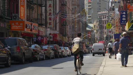 Vereinigte-Staaten-Neu-York-Stadt-Manhattan-berühmten-China-Stadt-Block-Blick-auf-die-Straße-4-K