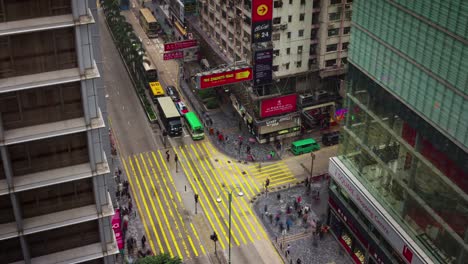 4-k-Zeitraffer-der-verkehrsreichen-Straße-Hongkong-china