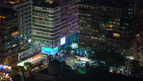 4k-time-lapse-of-night-traffic-crossroad-from-roof-top-in-hong-kong-china