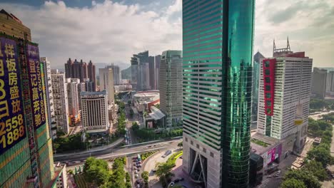 china-sunny-day-shenzhen-city-buildings-panorama-4k-time-lapse