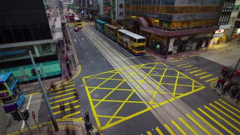 Tag-Licht-Hong-Kong-Verkehr-Kreuzung-4k-Zeitraffer