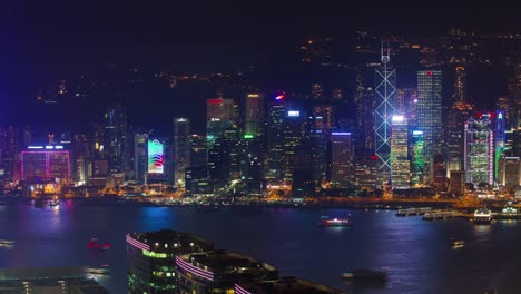 Nacht-Licht-Stadt-Scape-4-k-Zeit-hinfällig-aus-Hong-Kong-Bucht