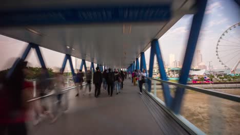 china-summer-day-hong-kong-bay-bridge-walking-panorama-4k-time-lapse