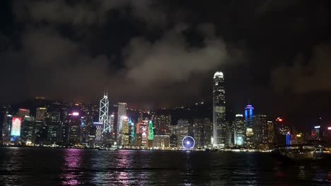 Nautical-vessels-in-Victoria-Harbour,-Hong-Kong