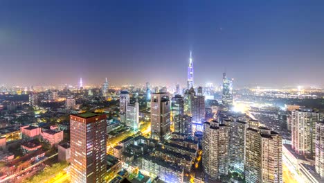 A-Time-lapse-of-nanjing-city-at-night，china