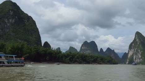 Boats-And-Ferry-On-Li-River-Yangshuo-And-Guilin-China