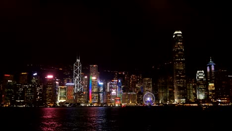 Hong-Kong-ciudad,-vista-desde-el-puerto-de-Victoria