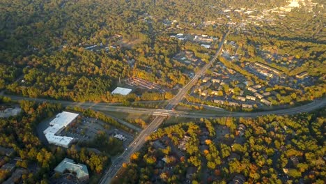 Aerial-view-of-freeway-intersection