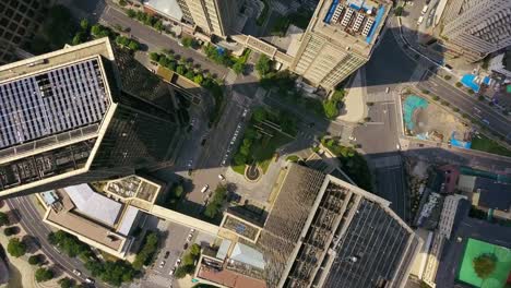 china-day-time-shanghai-downtown-rooftops-cityscape-traffic-aerial-top-view-4k