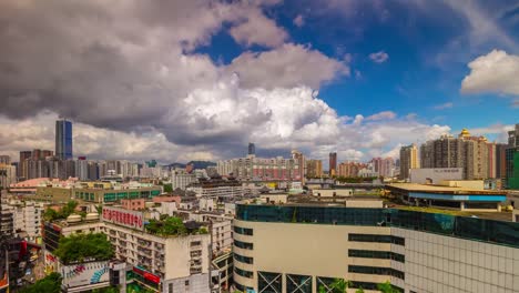 Tag-Wolken-laufen-Shenzhen-Stadtbild-auf-dem-Dach-Panorama-4k-Zeitraffer-china