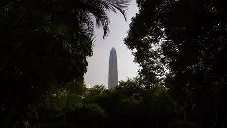 day-time-shenzhen-city-famous-ifc-building-park-slow-motion-view-4k-china