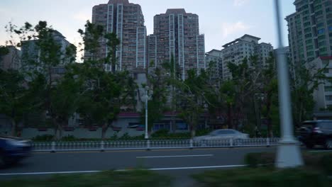 Twilight-Zeit-Zhuhai-Stadtbild-Verkehr-Straße-Panorama-4k-china