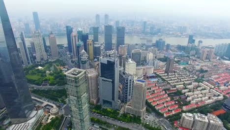 Aérea-vista-de-Lujiazui-negocios-center,Shanghai.China