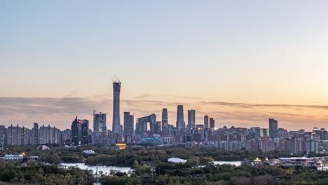 Beijing-Cbd-Sonnenuntergang-Zeitraffer