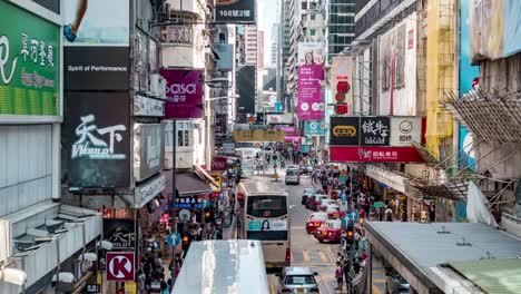 Hong-Kong-Mong-Kok-Einkaufszentrum-Zeitraffer