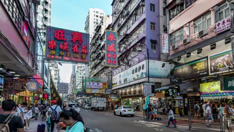 Hong-Kong-Mong-Kok-Einkaufszentrum-Zeitraffer