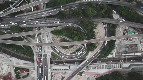 Aerial-view-footage-of-Kowloon-District-in-Hong-Kong