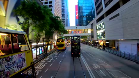 View-of-Hong-Kong-city-busy-streets-from-tramways