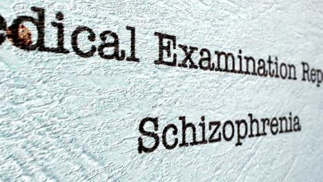 Schizophrenia-medical-report
