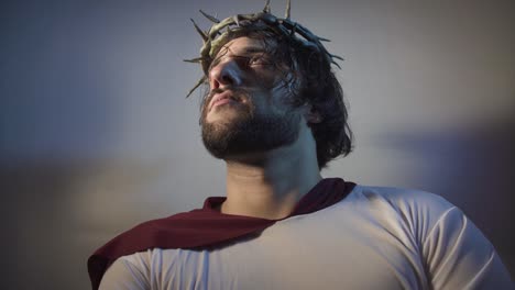 Jesús-Cristo-con-corona-de-retrato-de-espinas