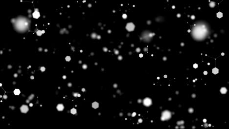 Hermoso-Bokeh-hexágonos-y-partículas-en-un-fondo-negro