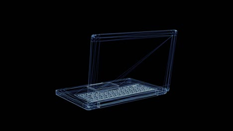 Hologram-of-a-rotating-old-laptop