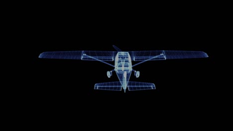 Das-Hologramm-von-einem-Propeller-Flugzeug