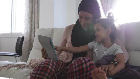 Mother-and-daughter-at-home