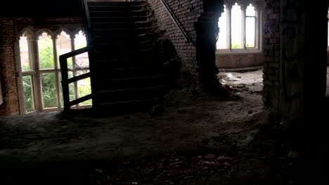 CLOSE-UP:-Stunning-architectural-features-in-decaying-abandoned-castle-in-ruins