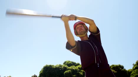 Batter-hitting-ball-during-practice-session