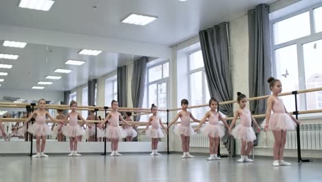 Chicas-haciendo-Plie-en-clase-de-Ballet