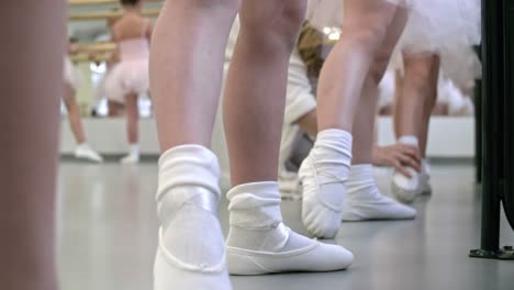 Girls-Training-with-Ballet-Barre