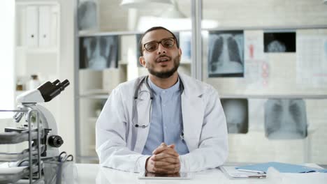 Black-Male-Doctor-Talking-to-Camera