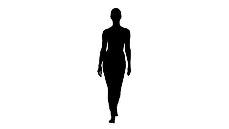 Silhouette-Happy-healthy-girl-walking