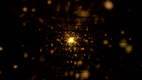 Abstract-gold-explosion-star-with-gloss-and-lines-background-and-black-glitch-lines-effect.