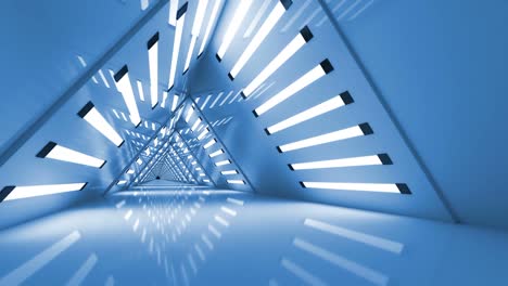 Blue-Triangle-Looped-Background-Corridor