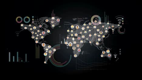 World-global-Communication-technology.-4K-size,--economic-diagram,chart,graph.