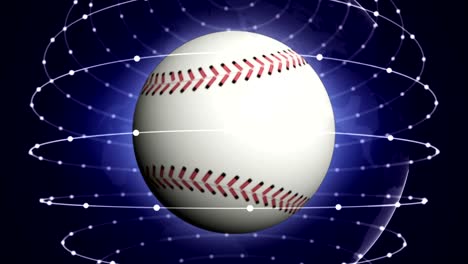 BASEBALL-BALL-Ringe-Hintergrund-Animation,-Rendering,-mit-Alpha-Kanal,-Schleife