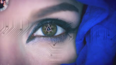 4K-Close-up-of-Woman-Robot-Eye-with-CGI-Animation