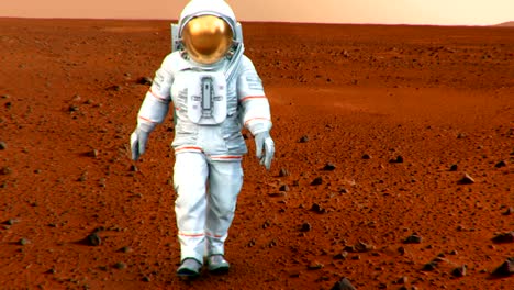 4-K-astronauta-caminando-en-la-superficie-de-Marte.-(Elementos-de-fondo-proporcionados-por-la-NASA).