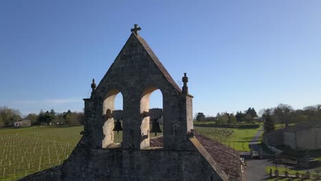 Aerial-view-Church-bell-in-blue-sky