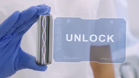 Hand-in-glove-with-hologram-Unlock