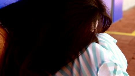 Schoolgirl-crying-in-locker-room-4k