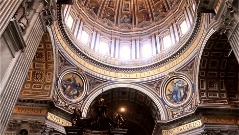 Interior-decoration-of-the-Cathedral-of-San-Petro-in-the-Vatican-Italy