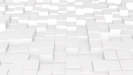 Abstract-white-boxes-3D-render-loopable-animation