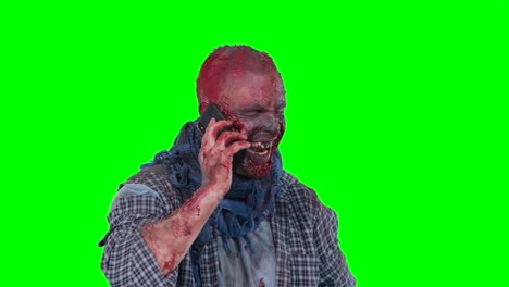 Male-zombie-using-cell-phone-calling-someone