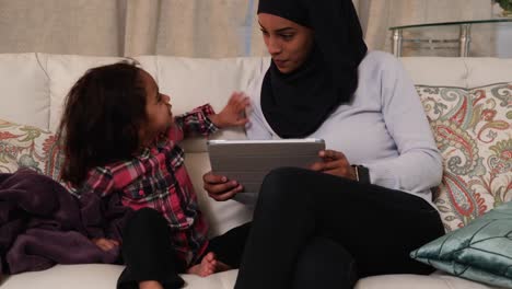 Mother-and-daughter-at-home