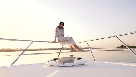 Mom-and-baby.-Mom-and-baby-are-sailing-on-a-yacht.