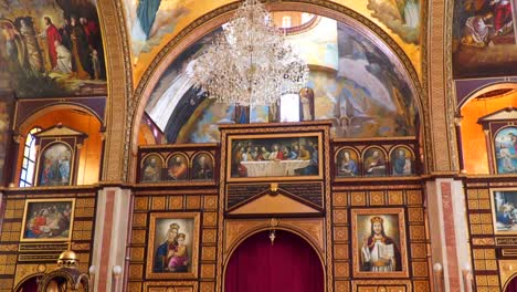 Interieur-Elemente-in-der-koptischen-Christian-Church-in-Ägypten